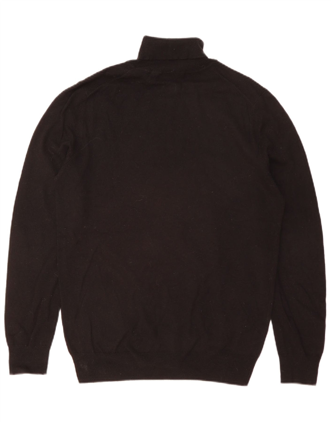 LYLE & SCOTT Pulover cu gât rulat pentru bărbați, bumbac mic, negru