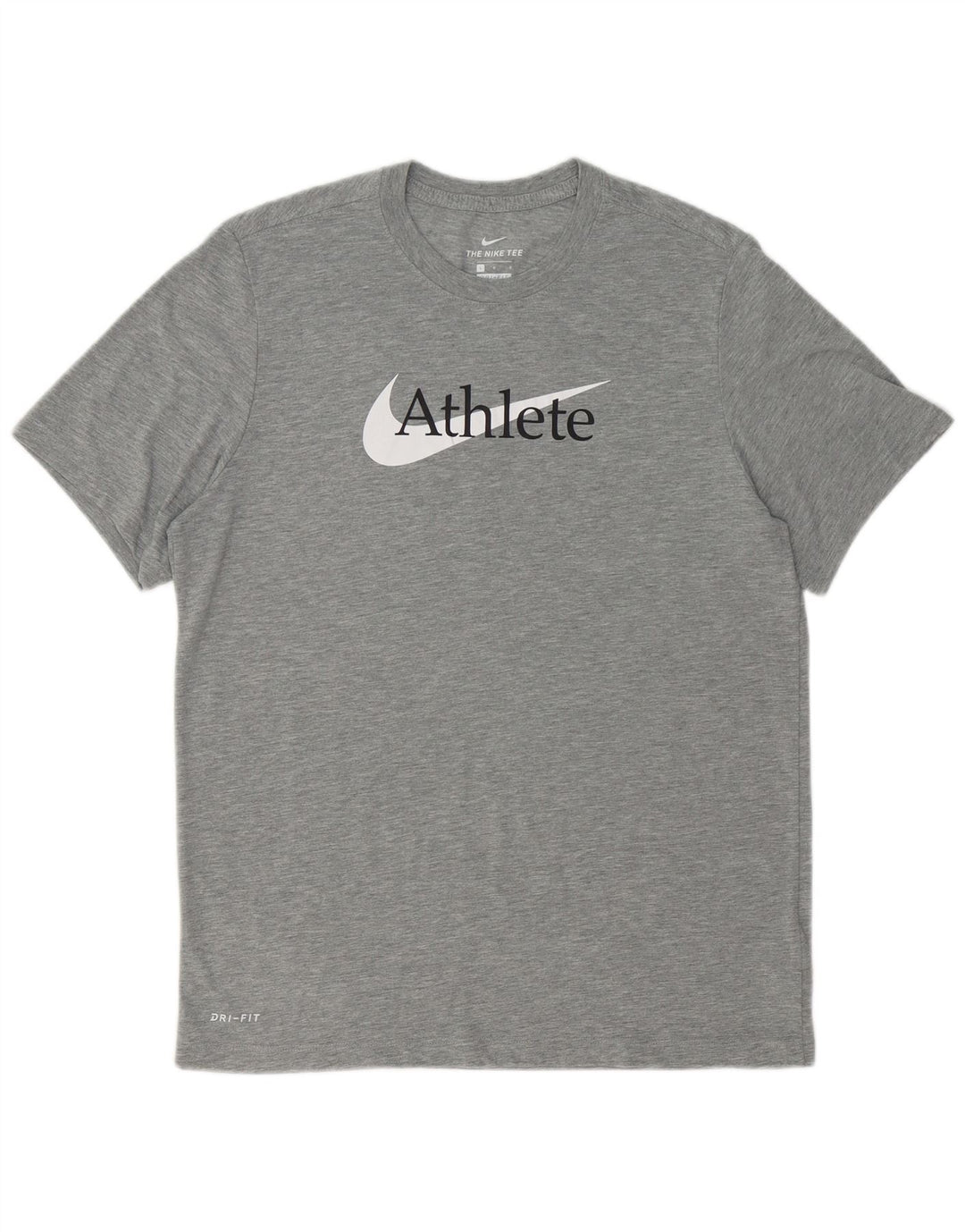 Tricou grafic NIKE Dri Fit pentru bărbați Top mare din poliester gri