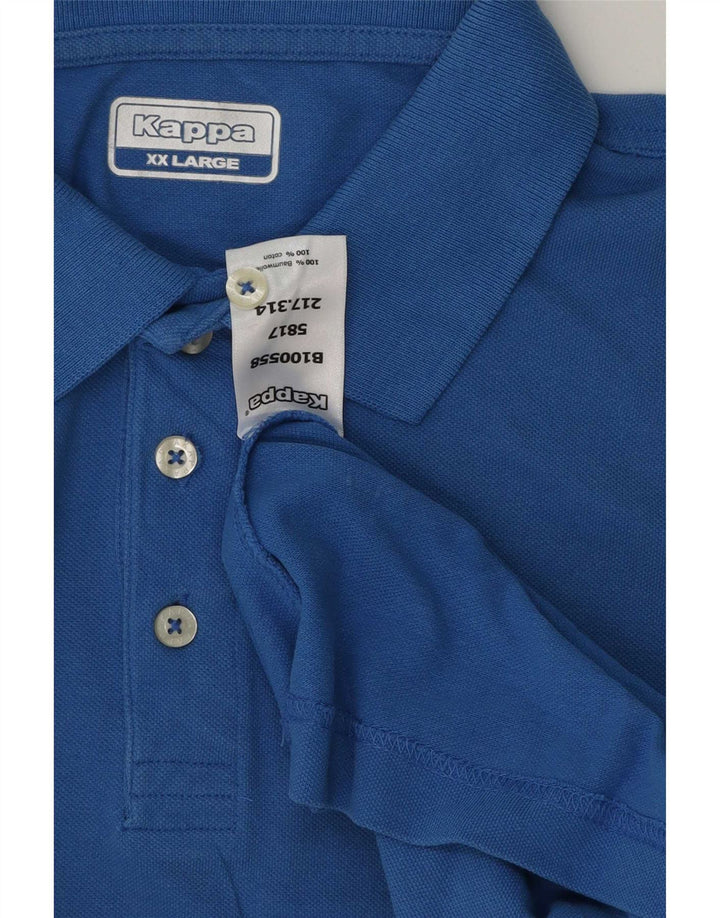 Cămașă polo pentru bărbați Kappa 2XL, bumbac albastru
