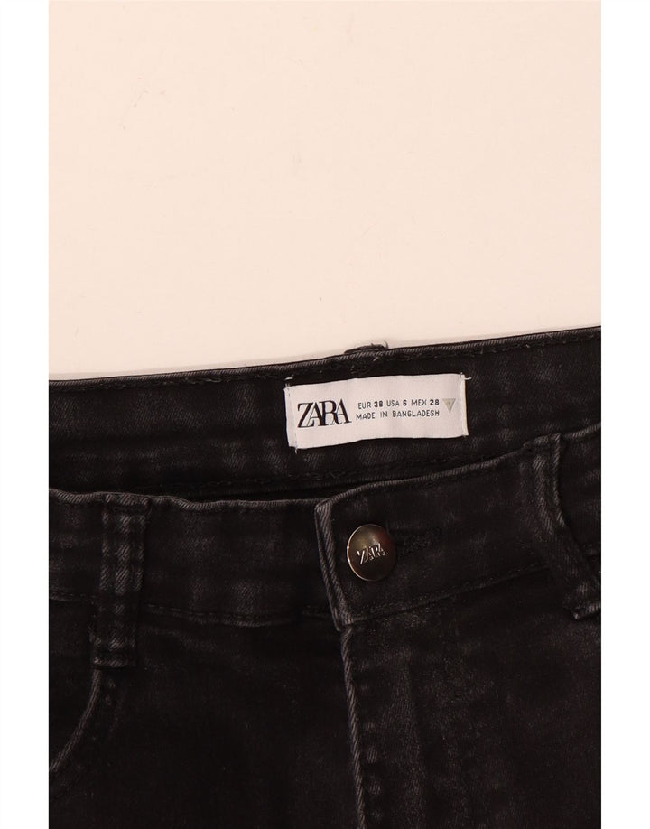 Blugi conici pentru femei Zara EU 38 Mici W28 L26 Negri