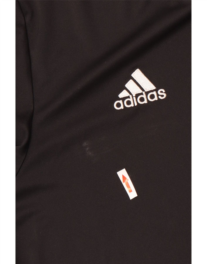 Tricou Adidas Climalite pentru bărbați Top mare din poliester negru