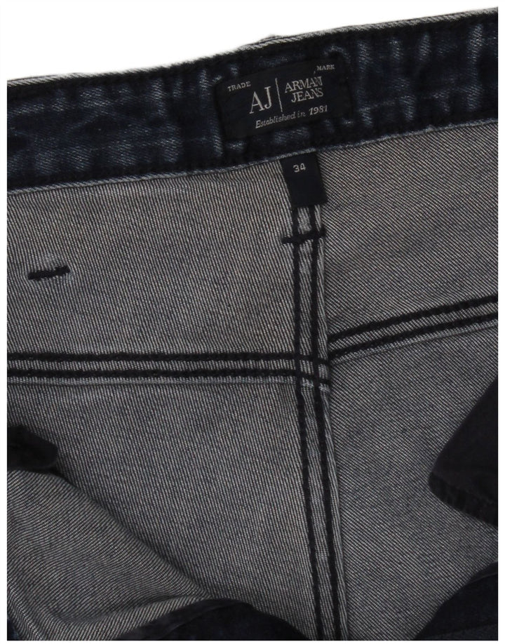 Blugi slim pentru bărbați Armani W34 L31 bumbac bleumarin
