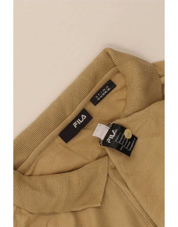 Tricou polo cu mânecă lungă pentru bărbați Fila Bej mediu