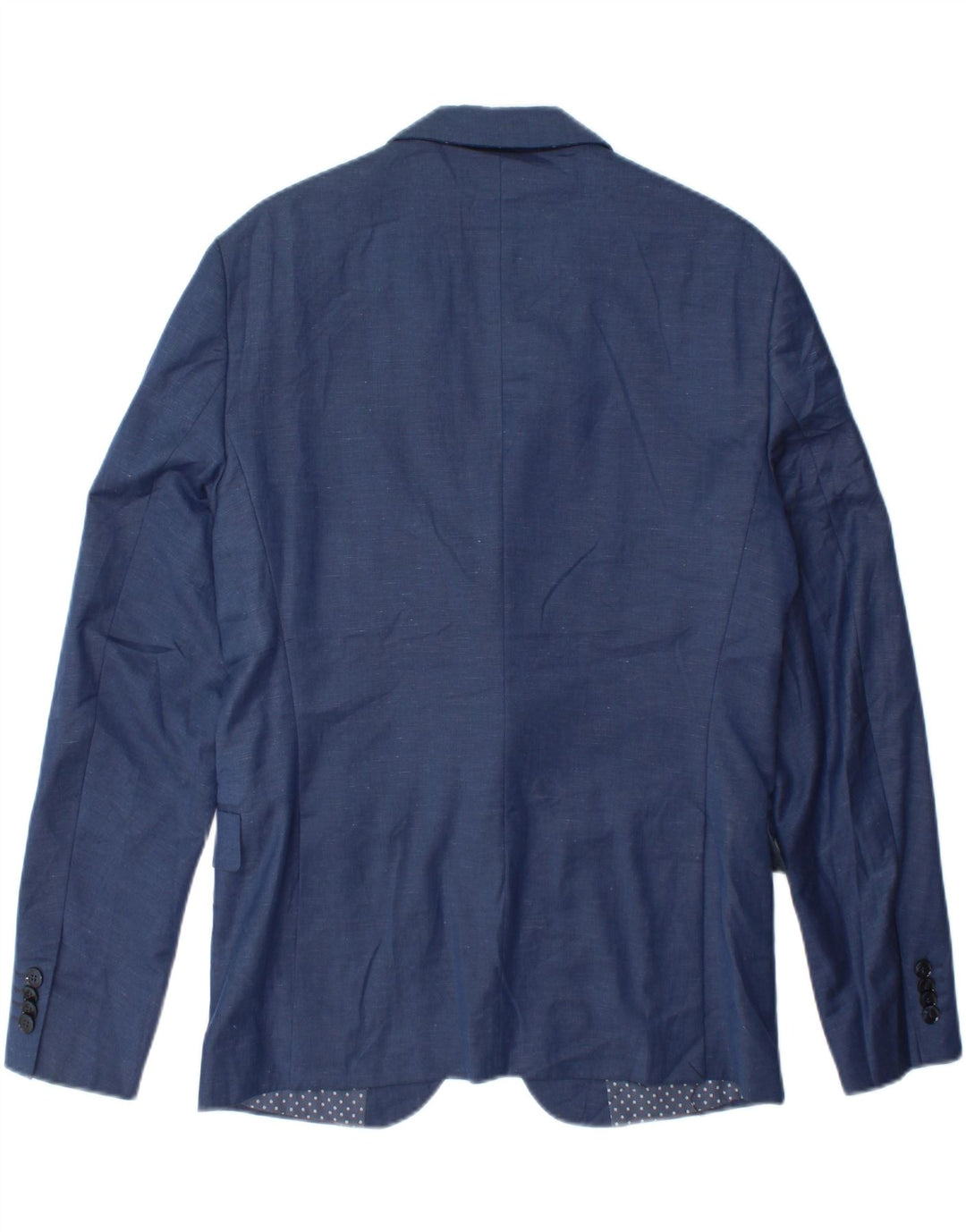 ZARA Mens 2 Button Blazer Jacket EU 50 Medium Blue Polyester Vintage Zara and Second-Hand Zara from Messina Hembry 