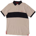 Tricou polo Hackett Rugby pentru bărbați, bumbac colorblock alb mediu