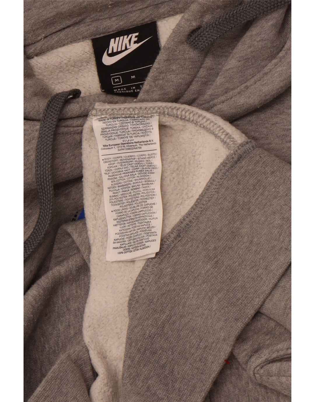 Pulover NIKE pentru bărbați, cu capota, din bumbac, gri mediu, sport