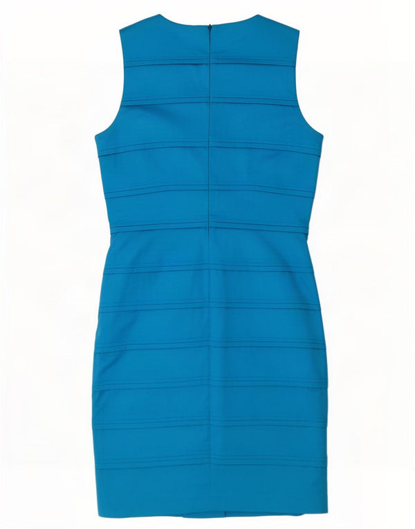 Rochie teacă fără mâneci pentru femei Calvin Klein UK 8 Bumbac albastru mic