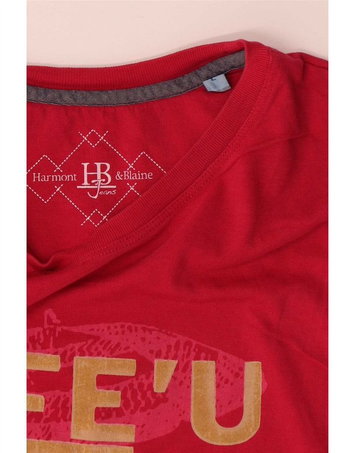 Tricou grafic pentru bărbați Harmont & Blaine Top mare bumbac roșu