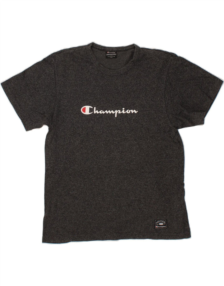 CHAMPION Mens Graphic T-Shirt Top Large Grey Flecked Vintage Champion and Second-Hand Champion from Messina Hembry 