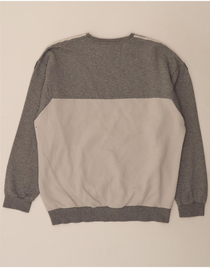 Hanorac pentru bărbați Adidas Jumper mare, gri, bumbac color bloc
