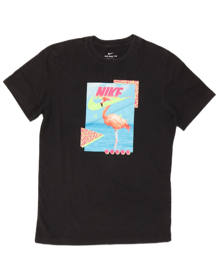 Tricou grafic Nike pentru bărbați Top mic, negru, bumbac