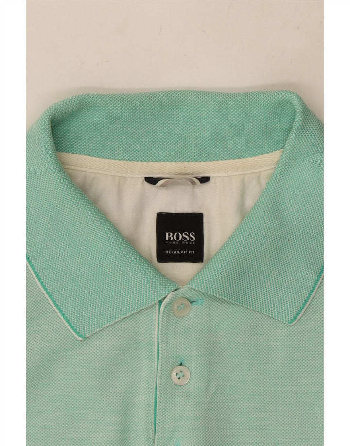 Cămașă polo HUGO BOSS pentru bărbați, cu formă regulată, turcoaz mediu