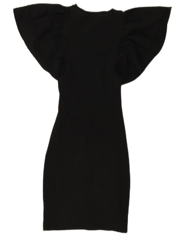 Rochie Bodycon pentru Damă Zara UK 8 Mic Negru Bumbac