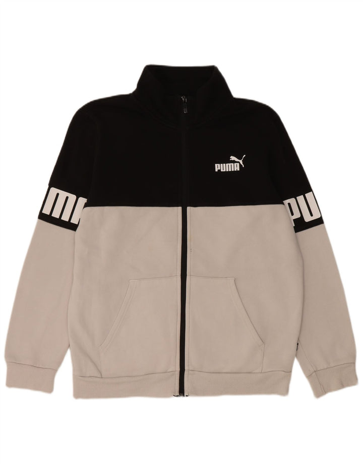 Jachetă de top pentru trening Puma pentru bărbați, negru mediu, color block, bumbac