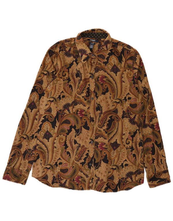 Cămașă Chaps pentru femei UK 18 XL maro din bumbac Paisley