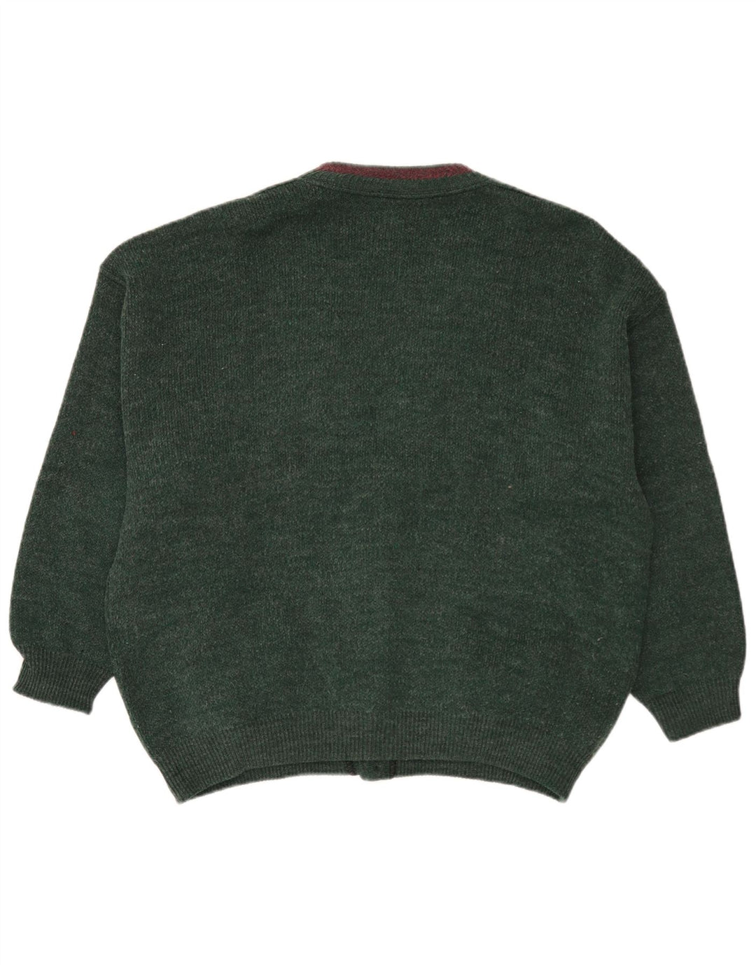 Cardigan Vintage pentru bărbați XL Lână verde