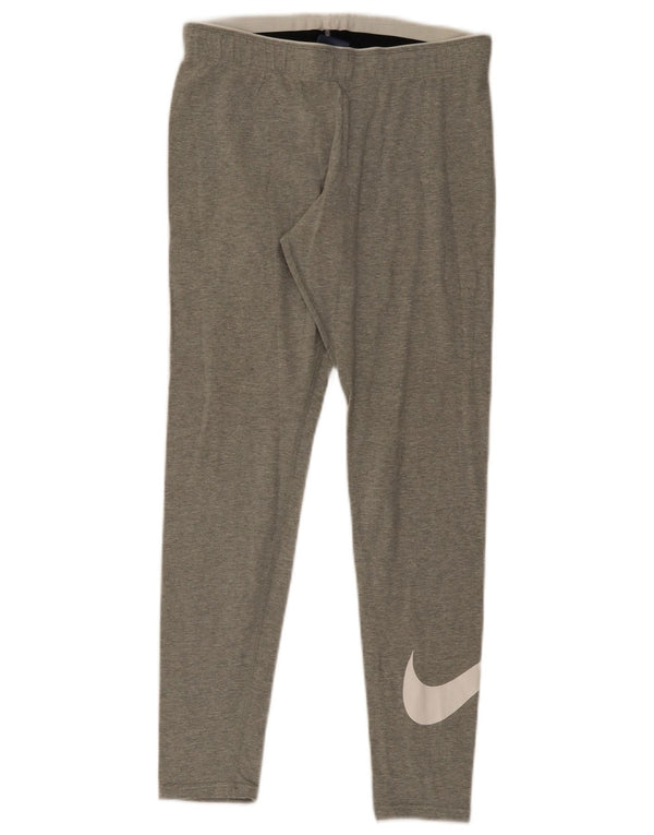 Leggings grafic Nike pentru femei UK 12, bumbac cu pete gri mediu