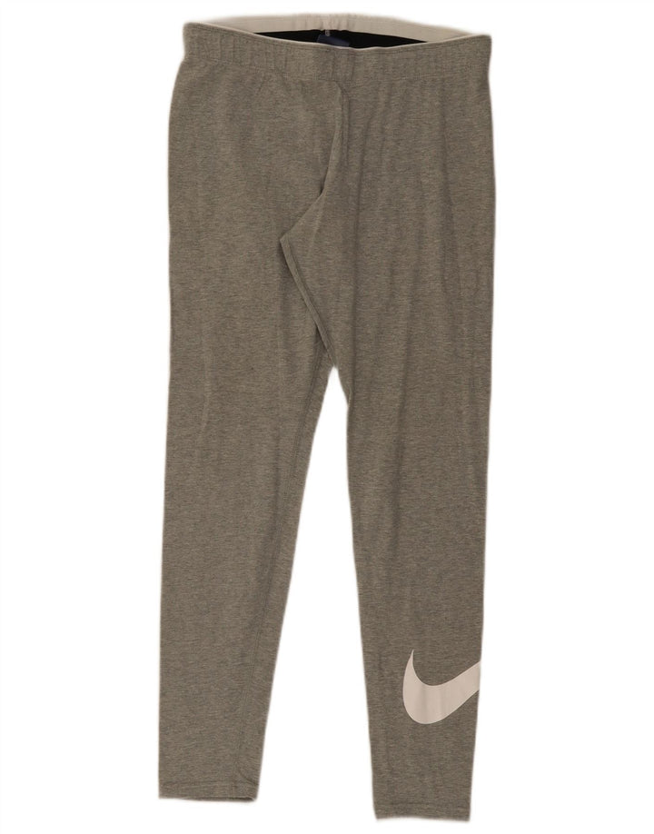 Leggings grafic Nike pentru femei UK 12, bumbac cu pete gri mediu
