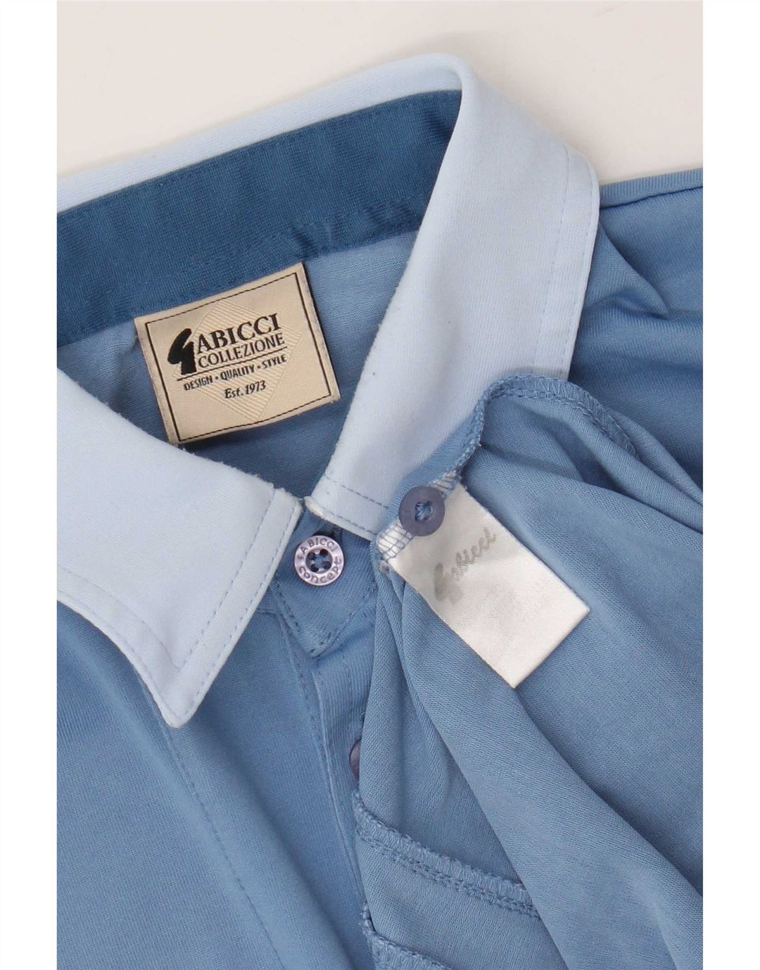 Cămașă polo Gabicci pentru bărbați, bumbac colorblock albastru mediu