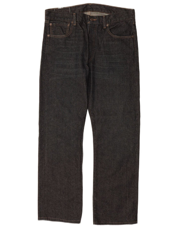 Blugi drepti pentru bărbați LEVI'S 501 W34 L30 bumbac bleumarin