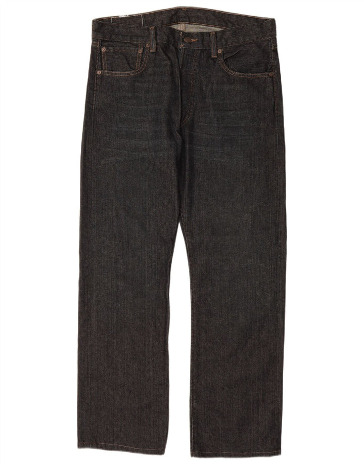 Blugi drepti pentru bărbați LEVI'S 501 W34 L30 bumbac bleumarin