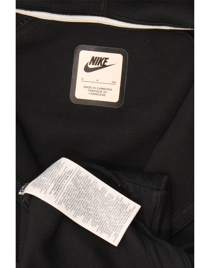Pulover Nike pentru bărbați, cu fermoar, bumbac, negru