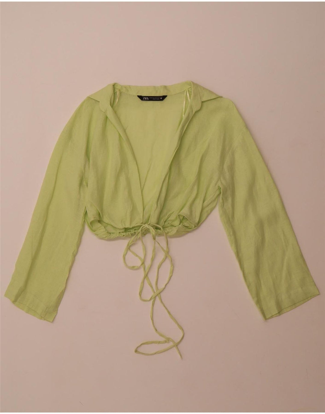 Top cardigan pentru femei ZARA UK 6 XS Verde in