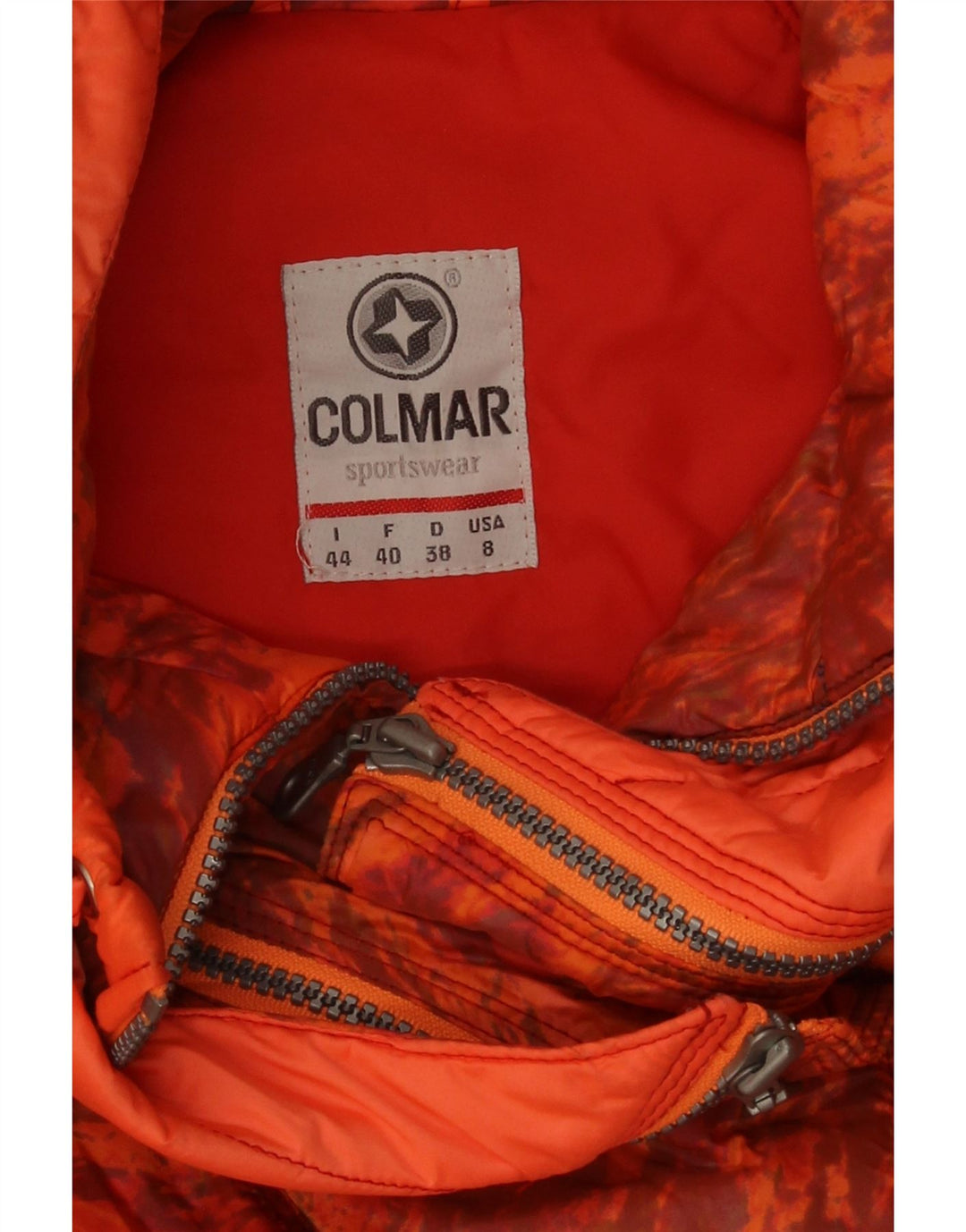 Jachetă de schi cu glugă Colmar pentru femei IT 44 Medium Orange Tie Dye