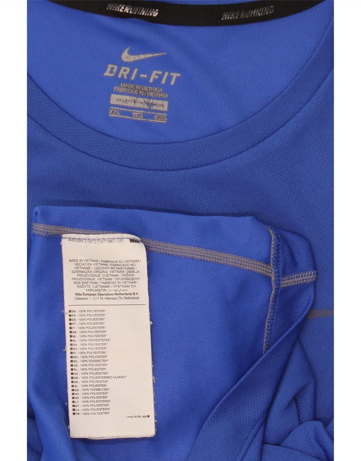 Tricou pentru bărbați Nike Dri Fit Top 2XL, poliester albastru