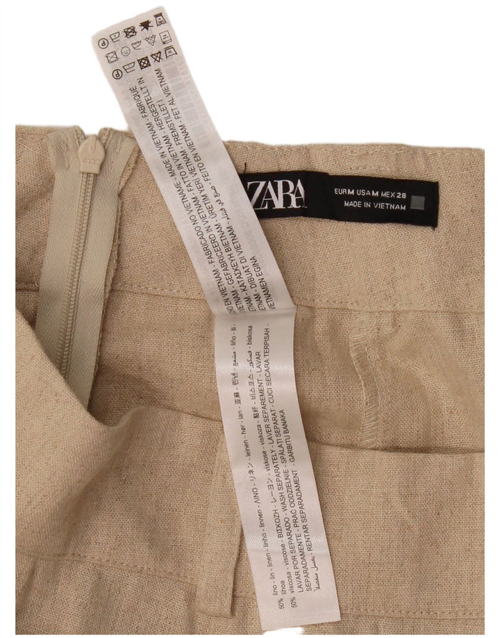 Fusta Midi Femei ZARA Mediu W30 Bej In