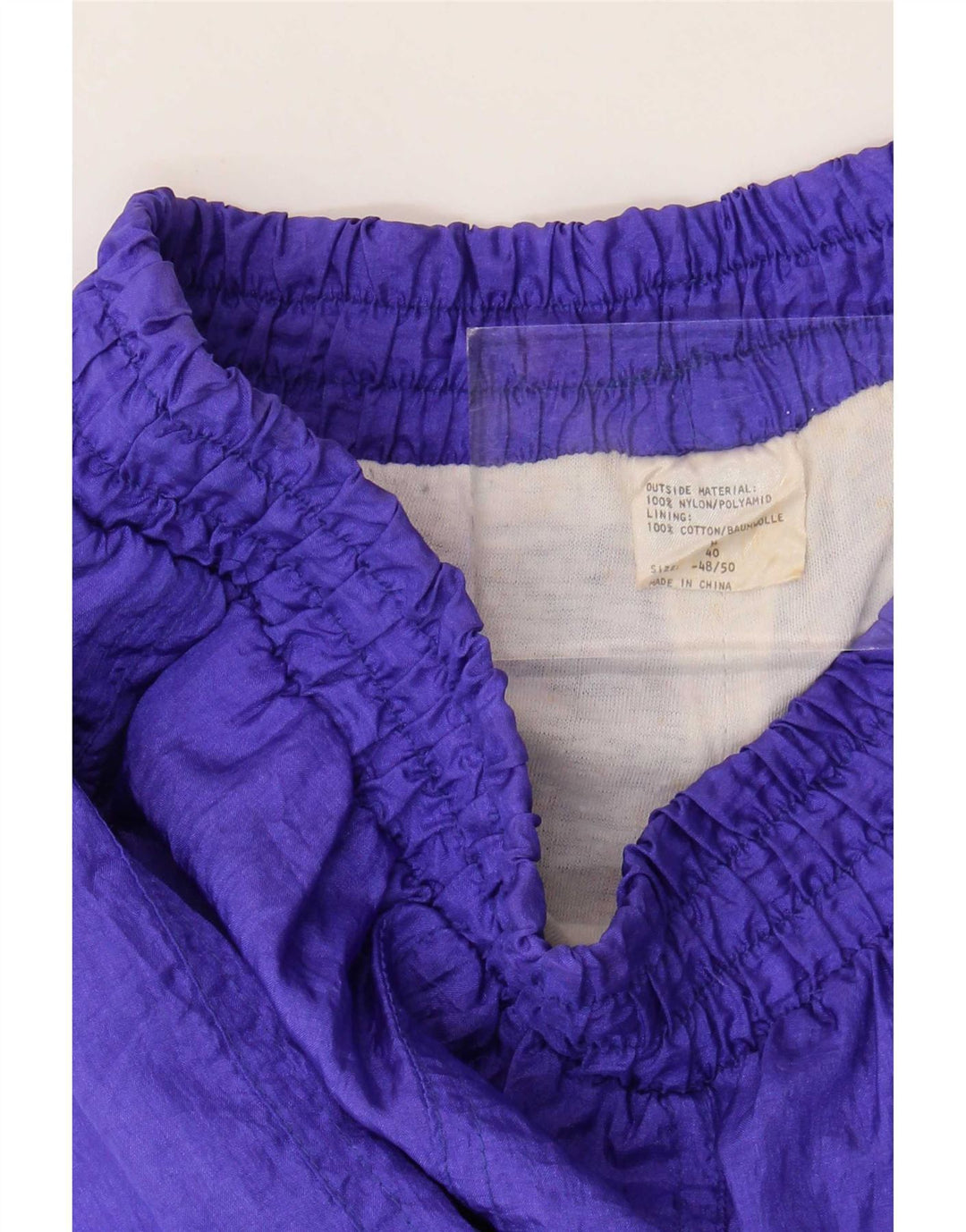 Pantaloni de trening pentru bărbați vintage Joggeri nailon violet mediu