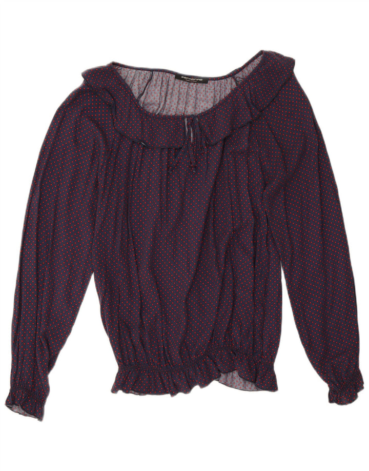 Bluză Fornarina Femei Top UK 14 Medium Bleumarin Pete Retro