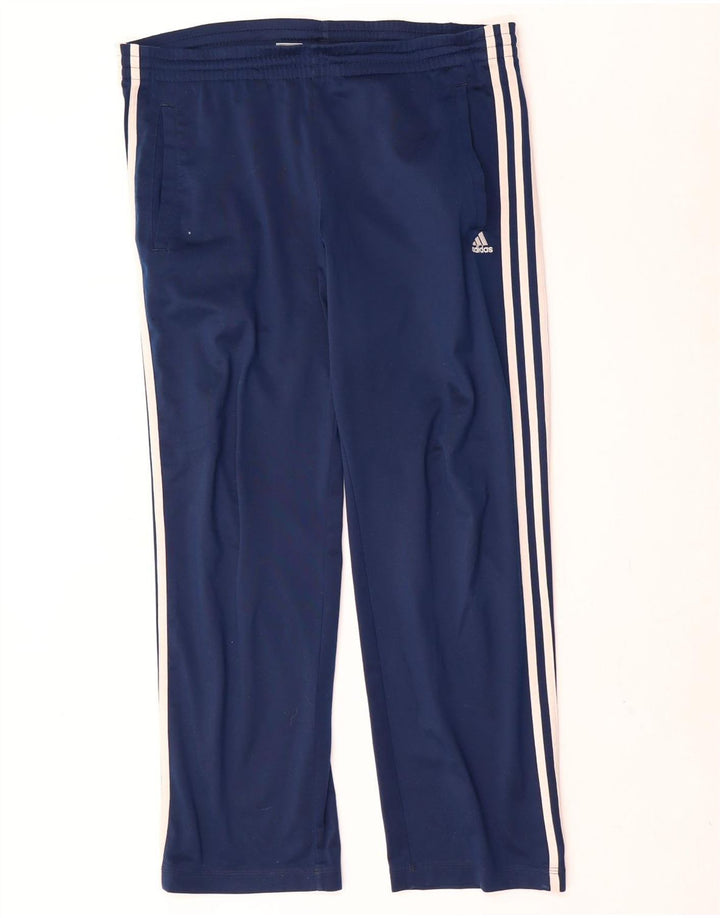 Pantaloni de trening Adidas pentru bărbați, poliester mediu albastru bleumarin