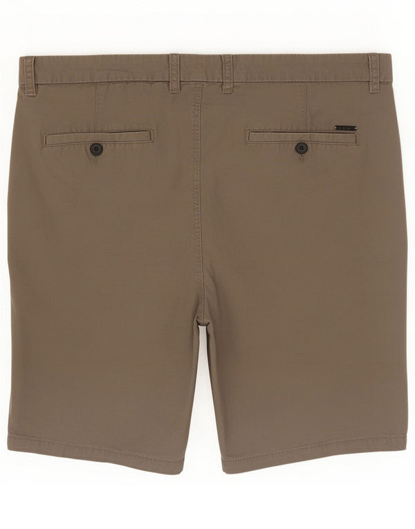 Pierre Cardin Pantaloni scurți chino cu ajustare normală pentru bărbați XL W40 Bumbac kaki