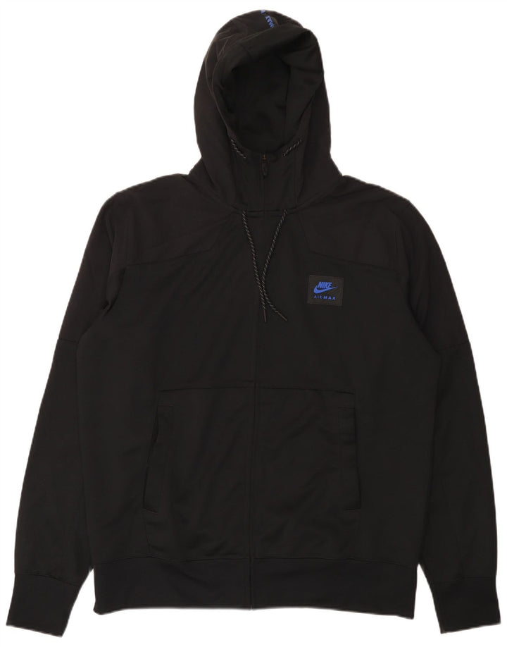 Pulover Nike Graphic Zip pentru bărbați, poliester mare, negru
