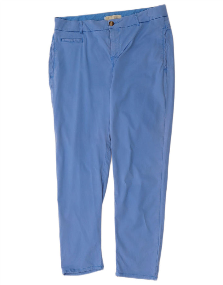 Pantaloni chino slim pentru femei Zara EU 38 Mici L28 L27 Albastru Lyocell