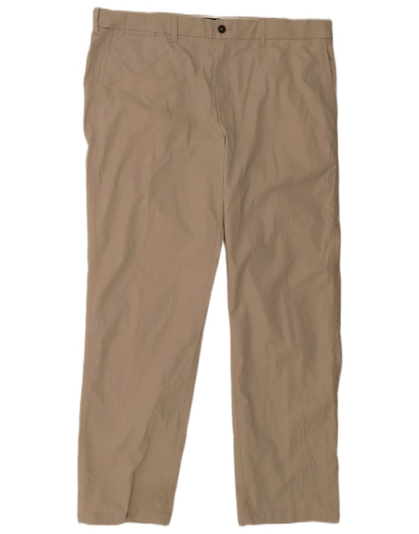 Marks & Spencer Pantaloni chino drepți Blue Harbour pentru bărbați W42 L33 bej