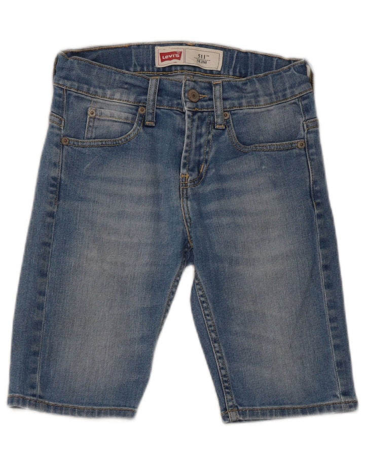 Pantaloni scurți Levi's Boys 511 Slim Denim 9-10 ani W24 Bumbac albastru