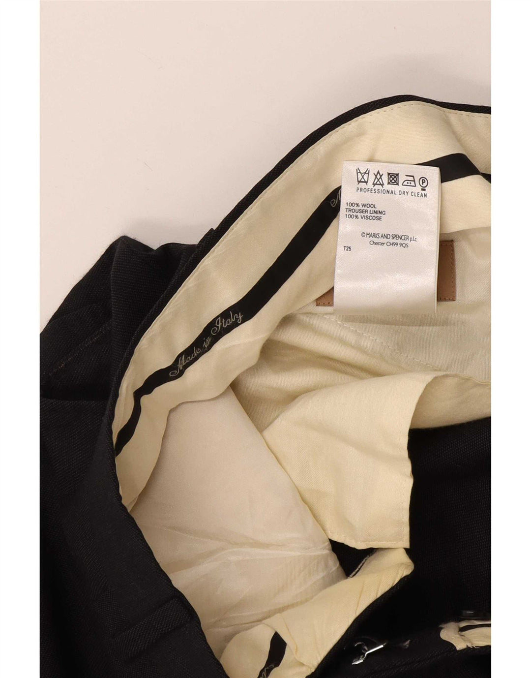 Marks & Spencer Pantaloni de costum pentru bărbați L34 L31 Lână gri