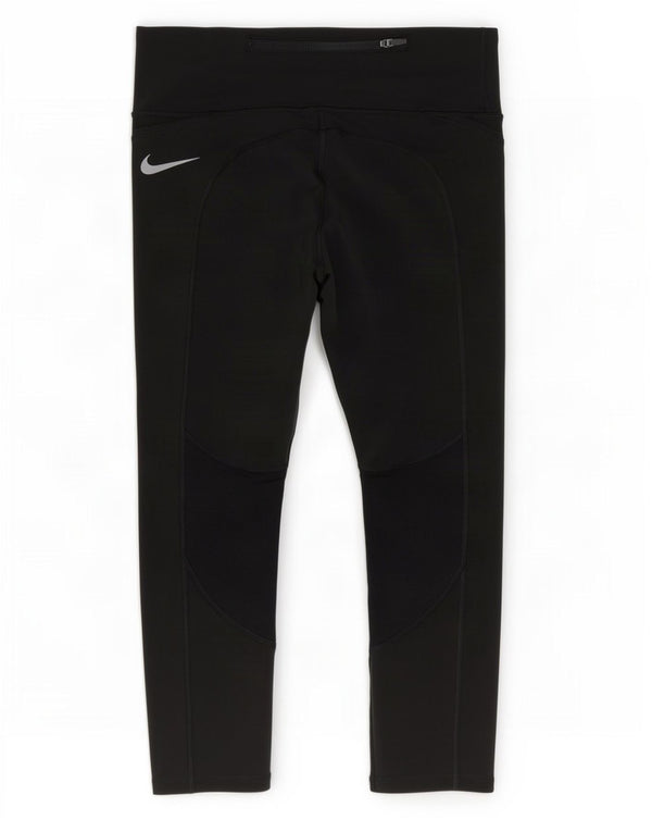 Leggings capri Nike Dri Fit pentru femei UK 8 Small Poliester negru