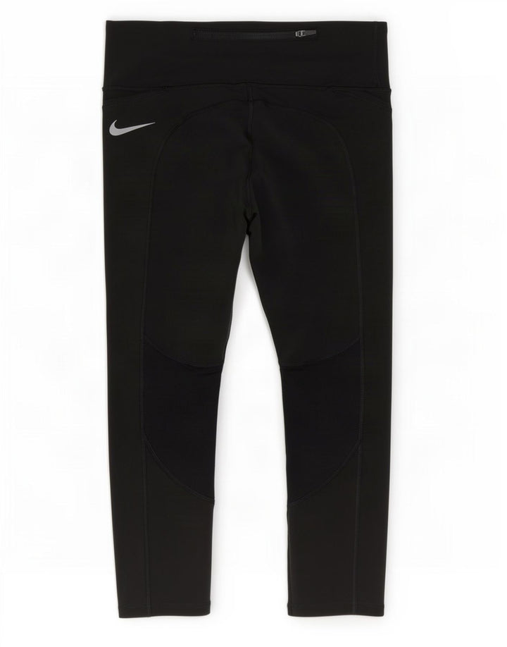 Leggings capri Nike Dri Fit pentru femei UK 8 Small Poliester negru