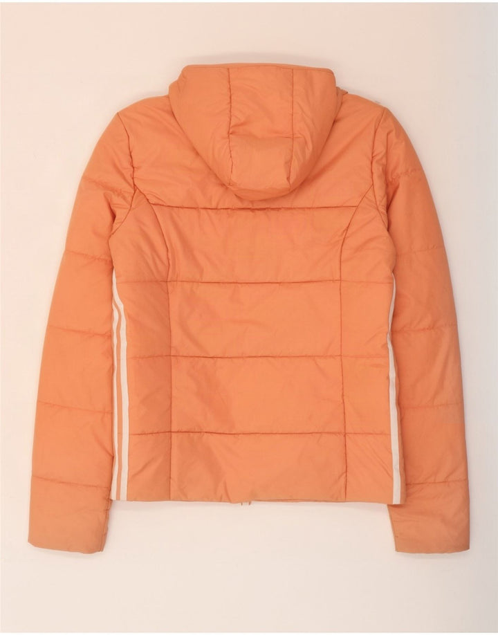 Jachetă căptușită cu glugă Adidas pentru femei UK 10 Small Pink Poliester