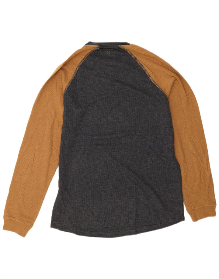 Top pentru bărbați Mountain Warehouse cu mânecă lungă, gri mediu, bumbac color bloc