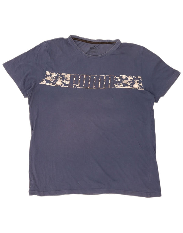Tricou grafic pentru bărbați Puma Top XL bleumarin