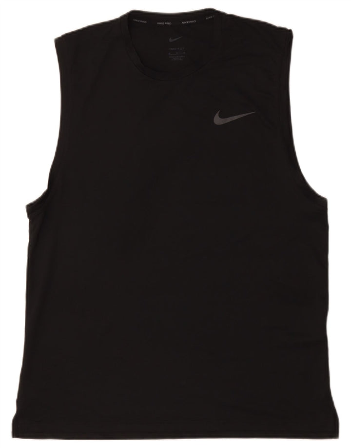 Vesta Nike Dri Fit pentru bărbați, poliester mediu negru