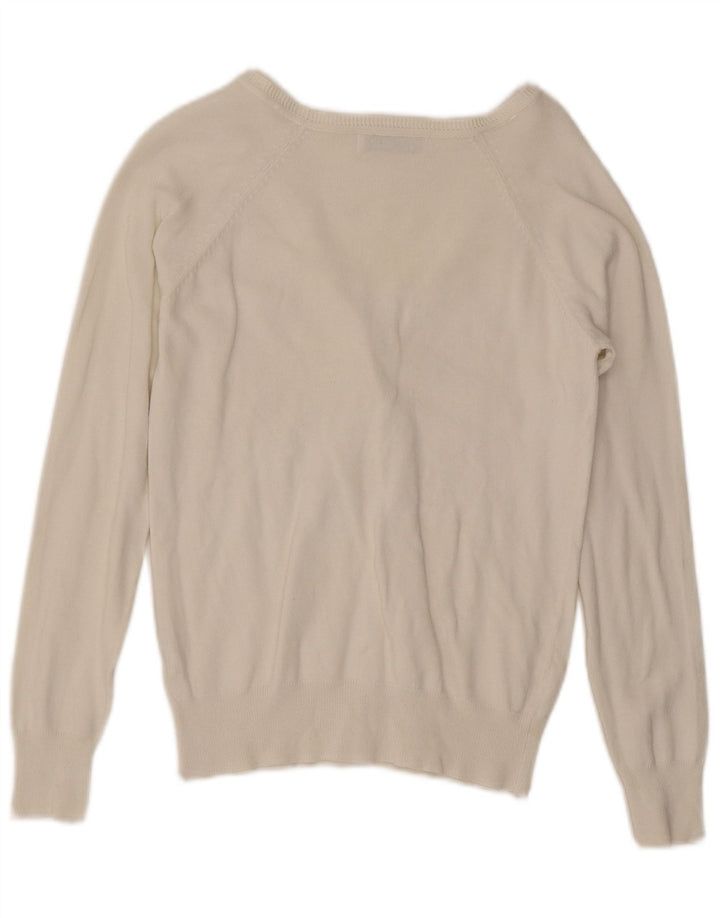 Pulover cardigan pentru femei, cu ajustare normală, UK 12, alb mediu