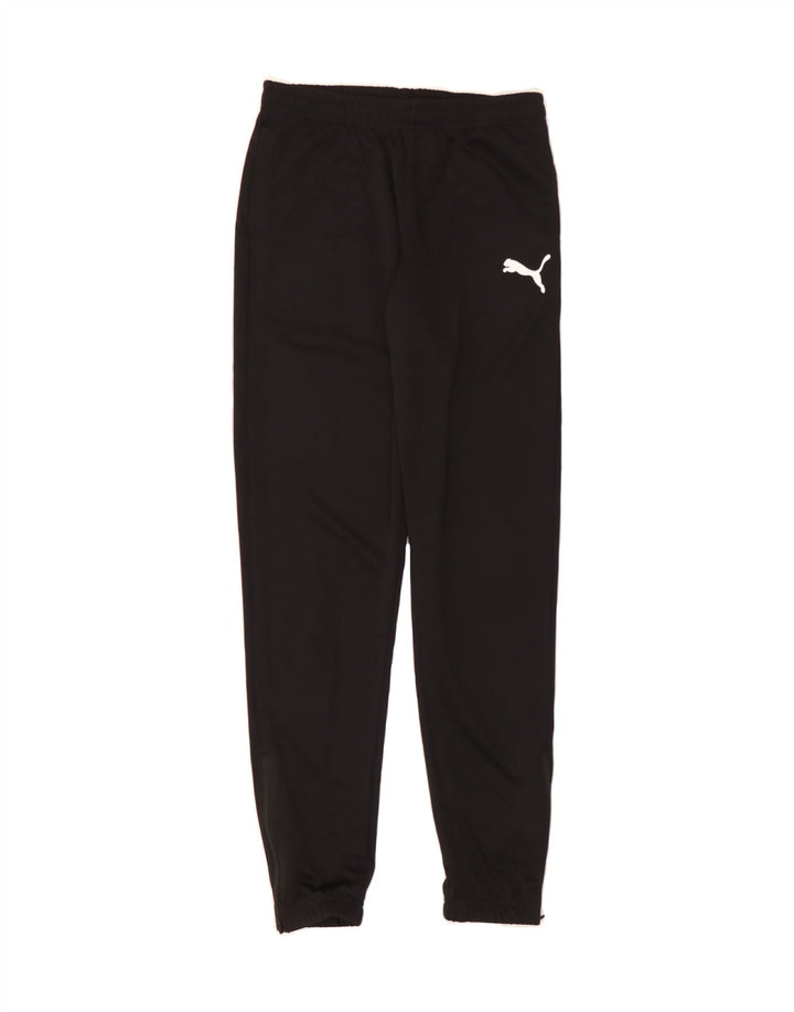 PUMA Boys Tracksuit Trousers Joggers 13-14 Years  Black Polyester Vintage Puma and Second-Hand Puma from Messina Hembry 