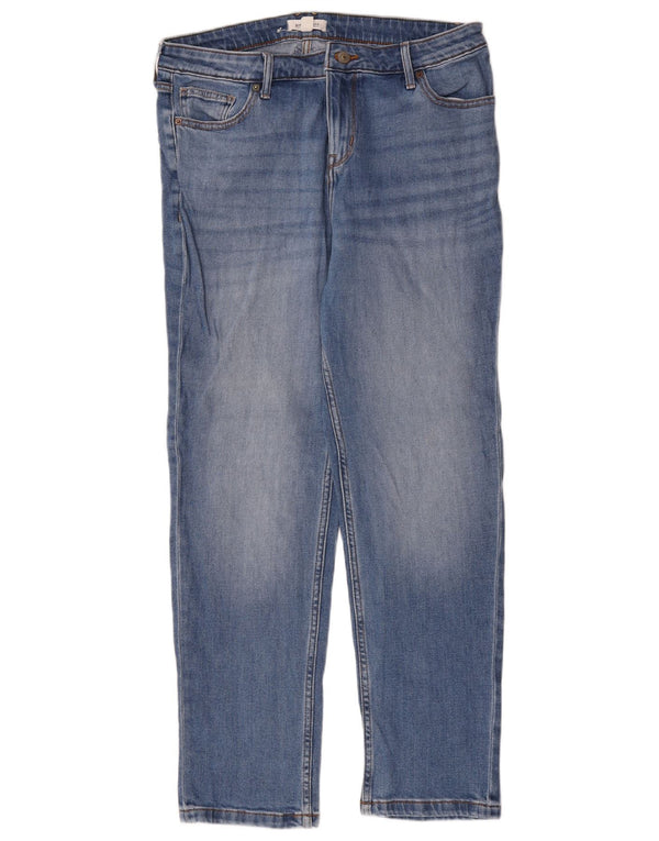 White Stuff Blugi drepti pentru femei UK 14 Large W34 L29 Blue Bumbac