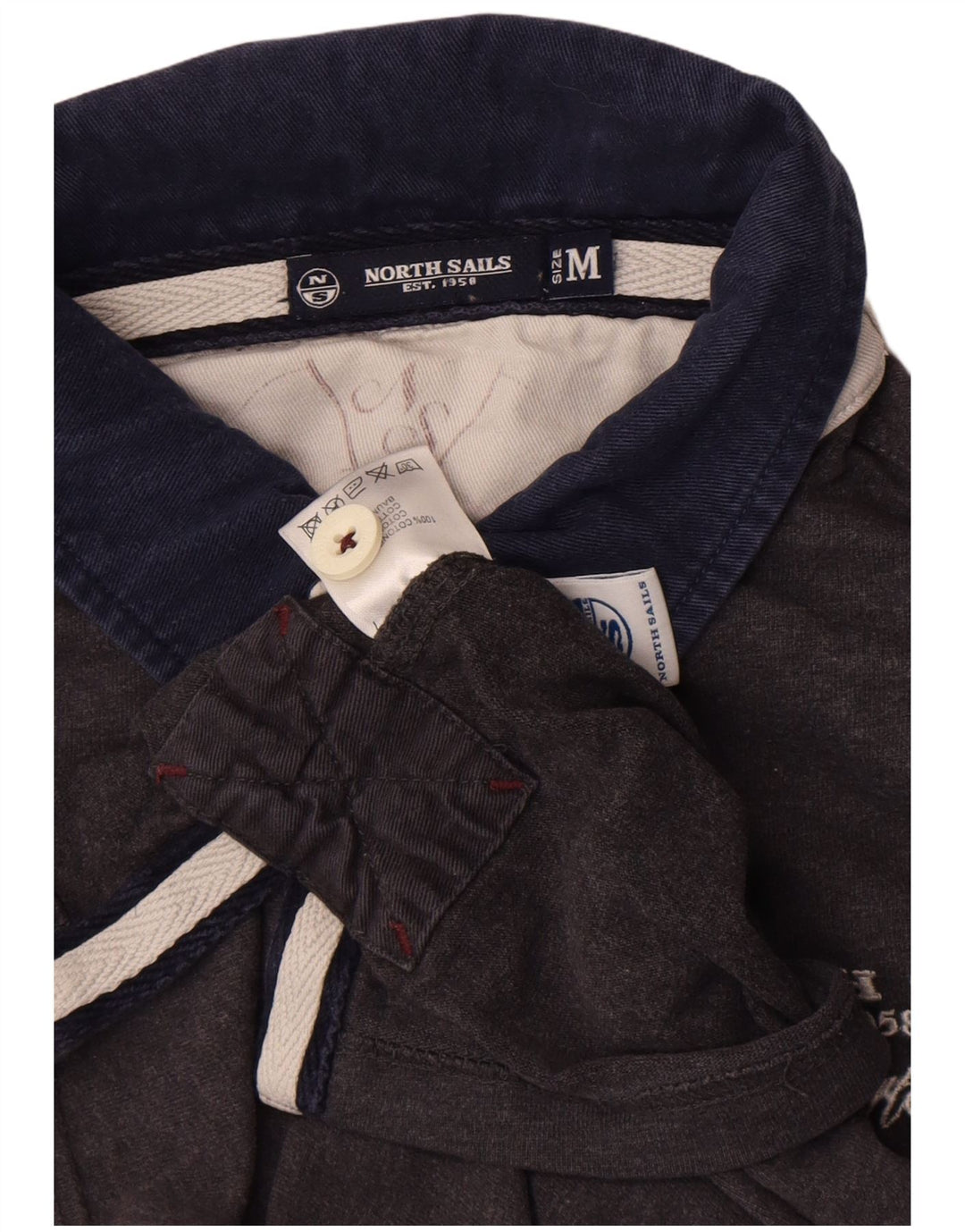 Tricou polo grafic rugby pentru bărbați North Sails, gri mediu, bloc de culoare