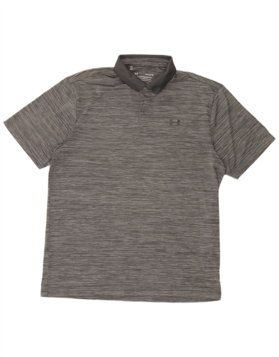 Tricou polo Under Armour pentru bărbați, mare, gri poliester pătat